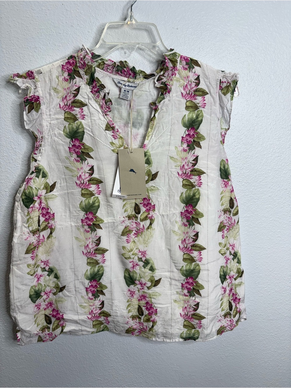 Tommy Bahama Medium Sleeveless Floral Blouse NWT